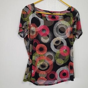 East 5th | Short sleeve multi-colored blouse